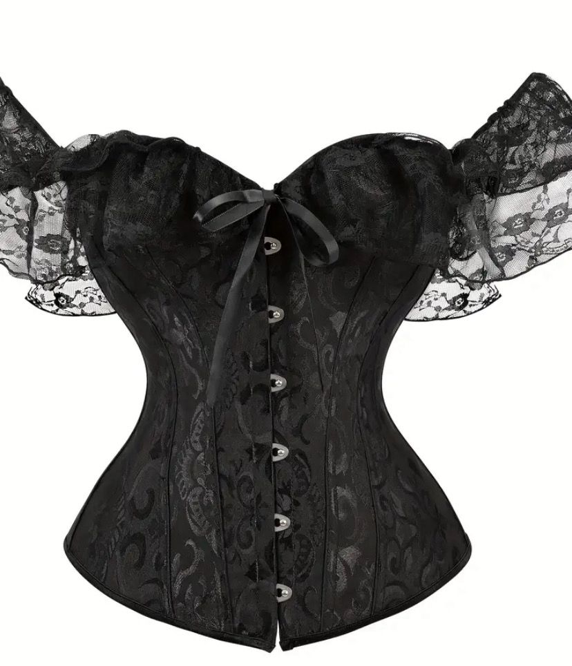 Dark Frill Victorian Corset