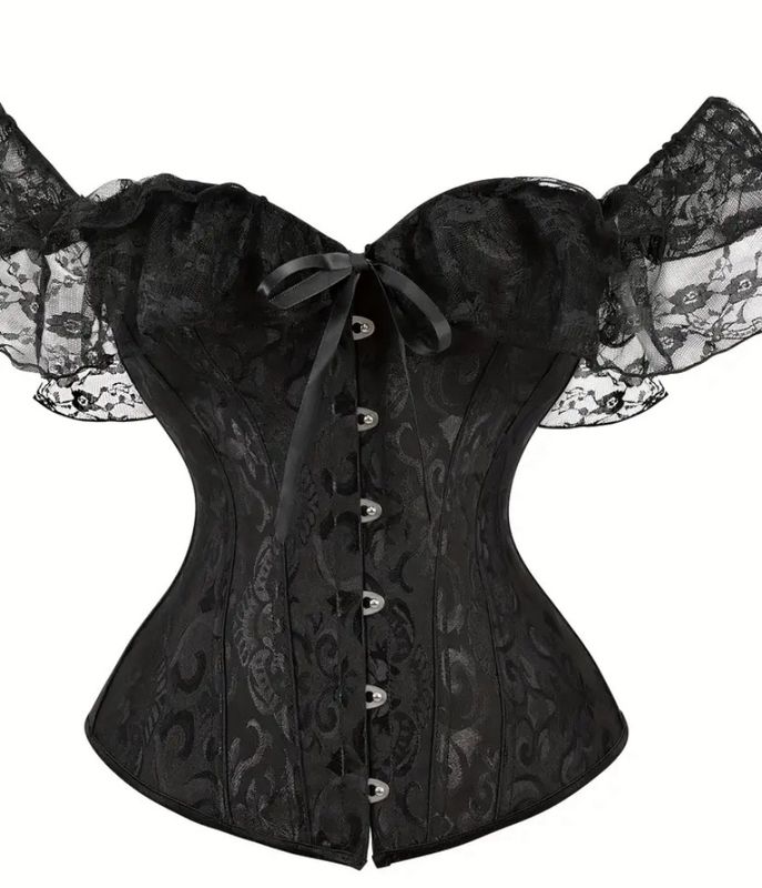 Dark Frill Victorian Corset