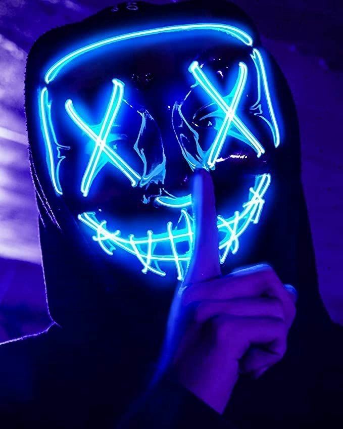 Blue Neon Masks