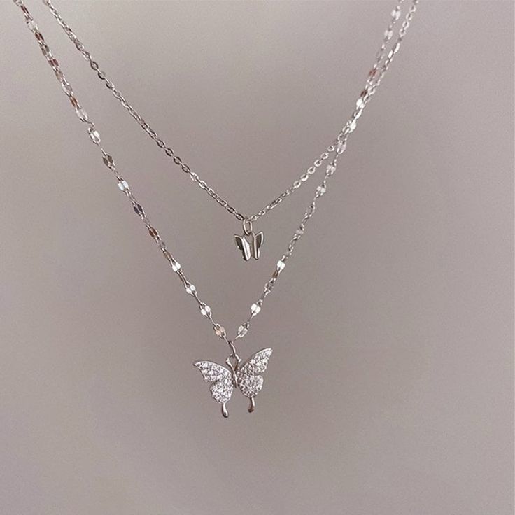 Silver Butterfly Necklace
