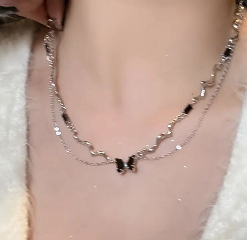 Dark Butterfly Necklace 