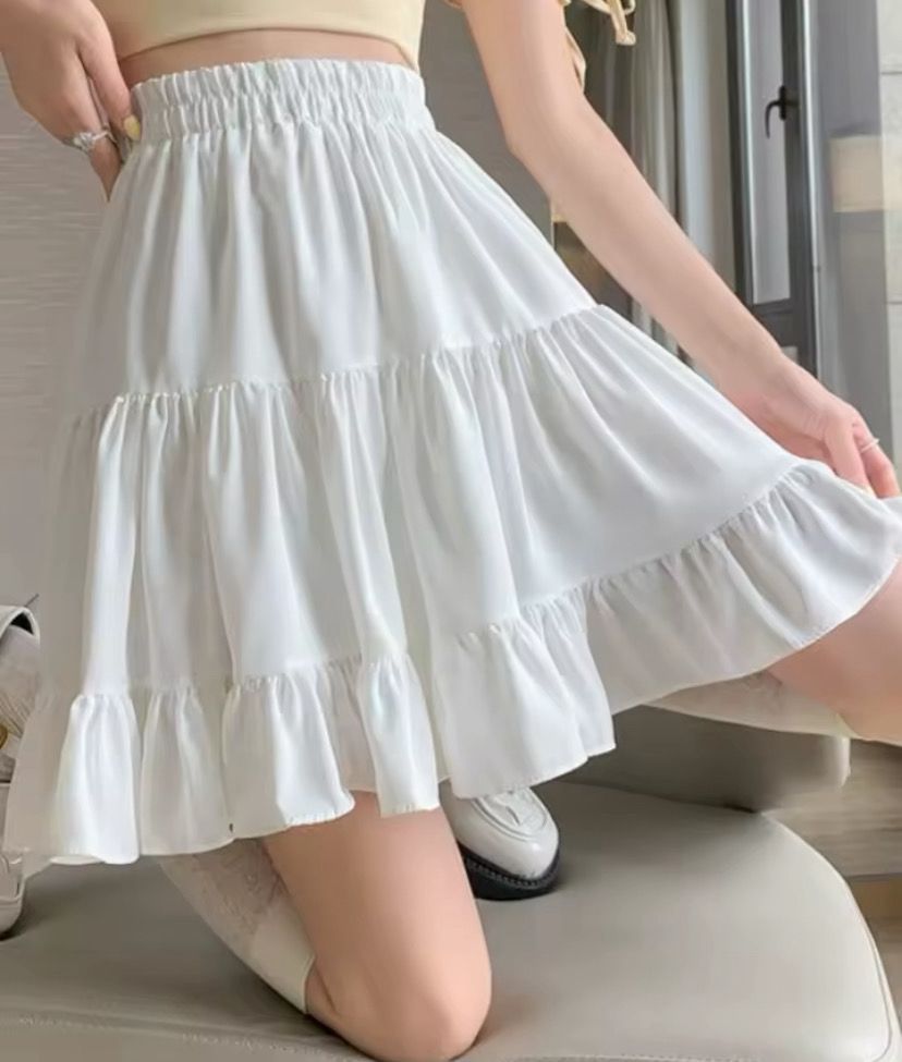 White Frill Skirt