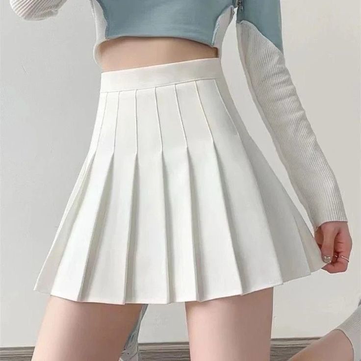 White  Pleated Skirt
