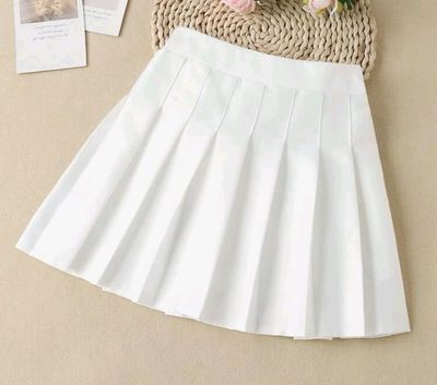 White  Pleated Skirt