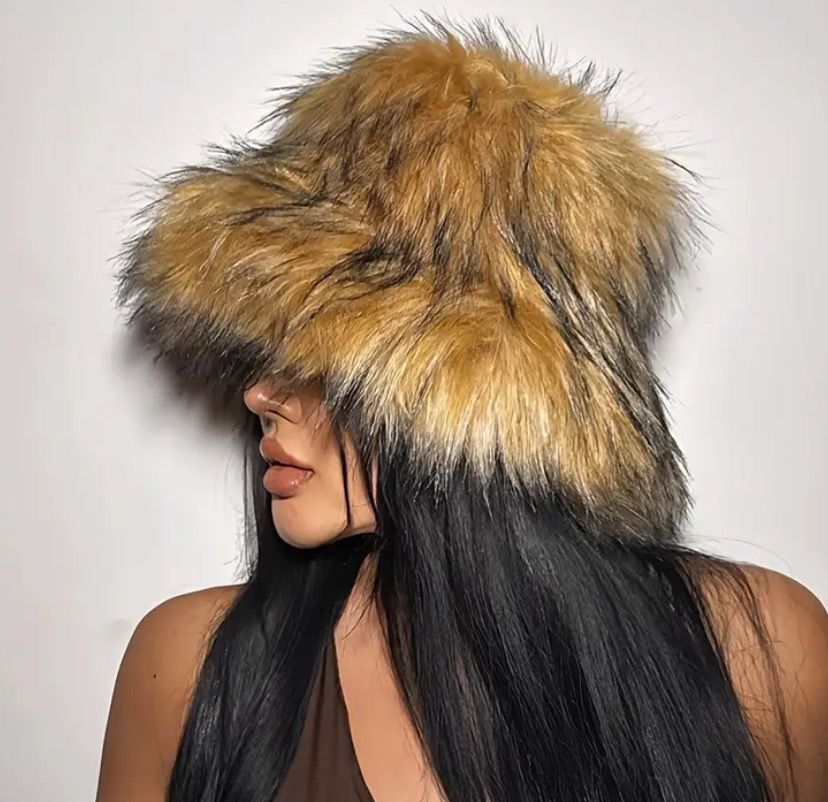 Tiger Faux Fur Bucket Hat