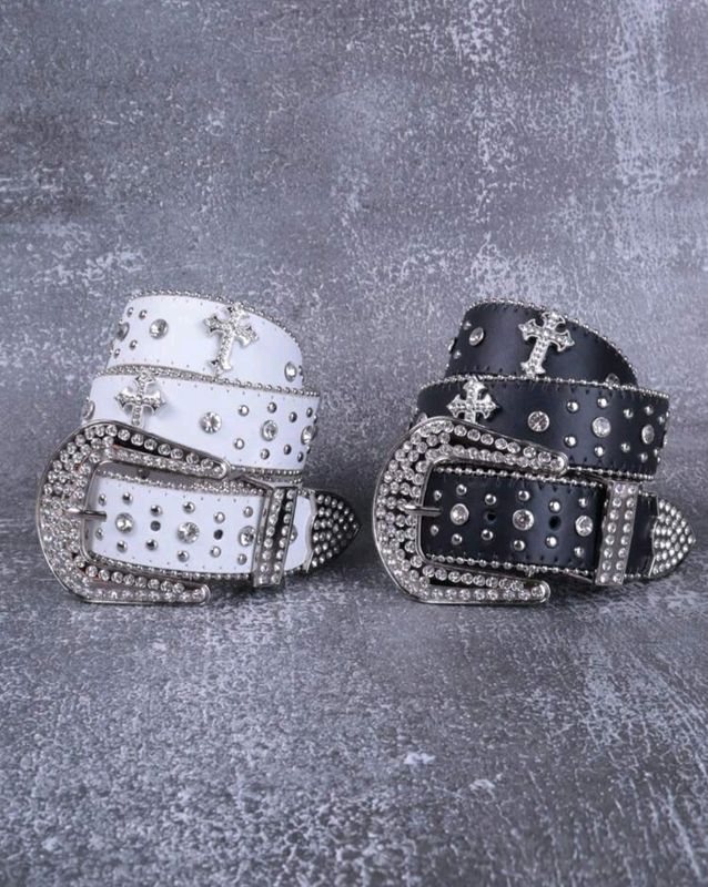 Cross Rhinestone Belt
