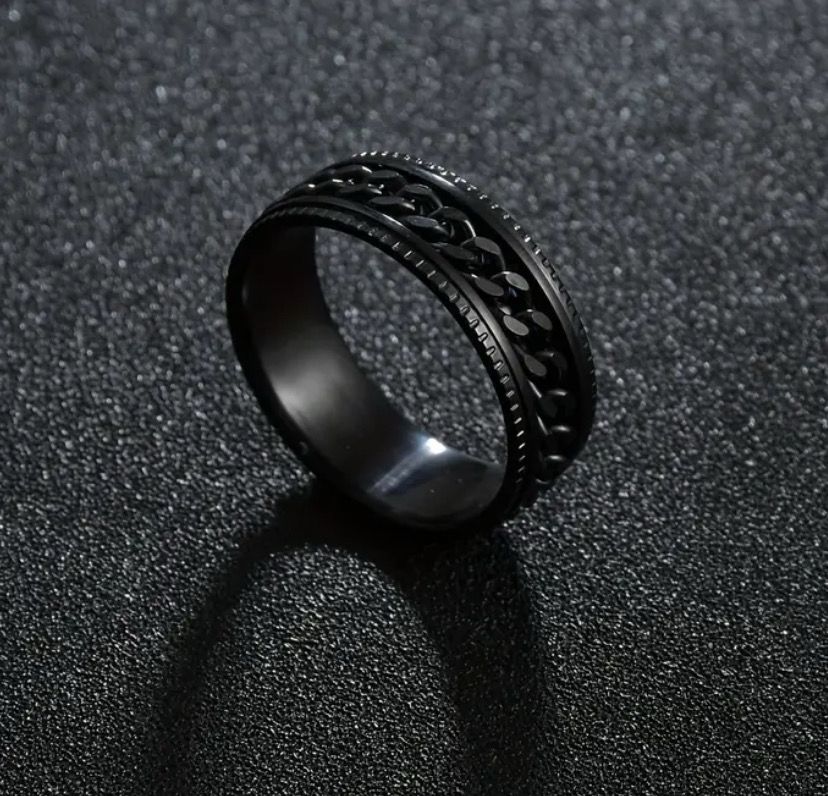 Black Stainless Steel Ring