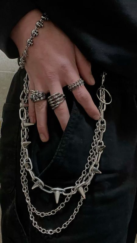 Industrial Spiked Pants Chain 