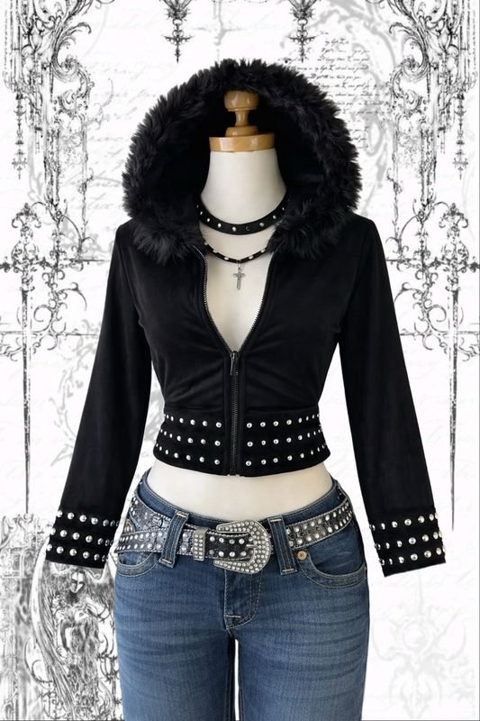 Y2K Baddie Fur Jacket 