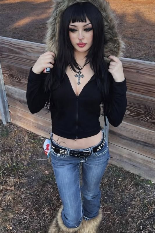 Y2K Pixie Fur  Jacket