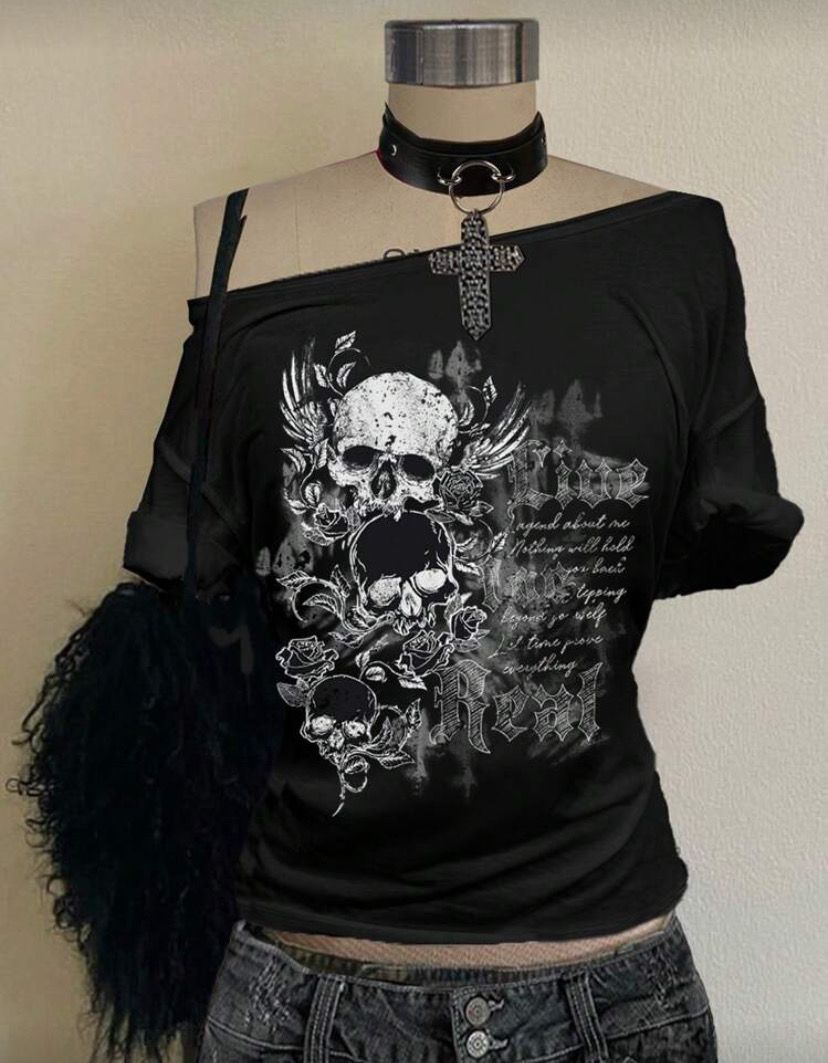 Grunge Off- Shoulder Top