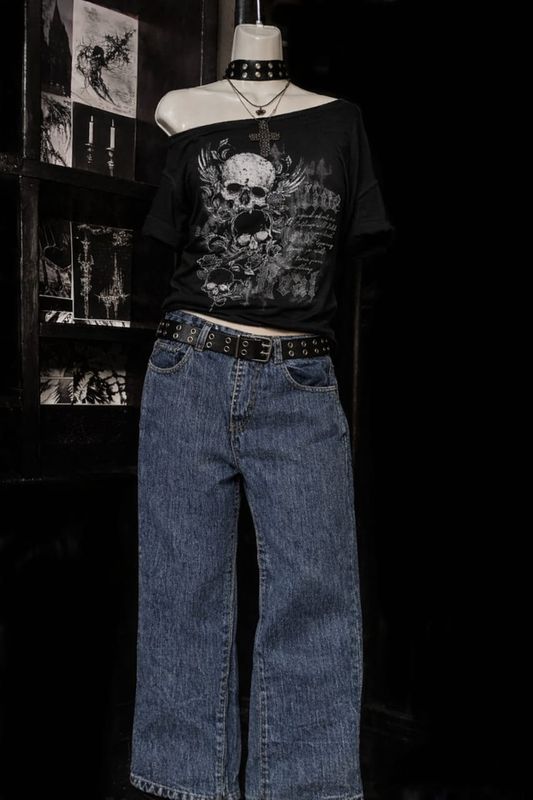 Grunge Off- Shoulder Top