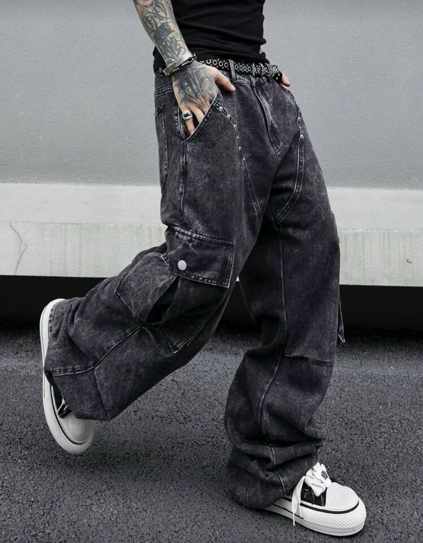 Acid Wash Denim Jeans 