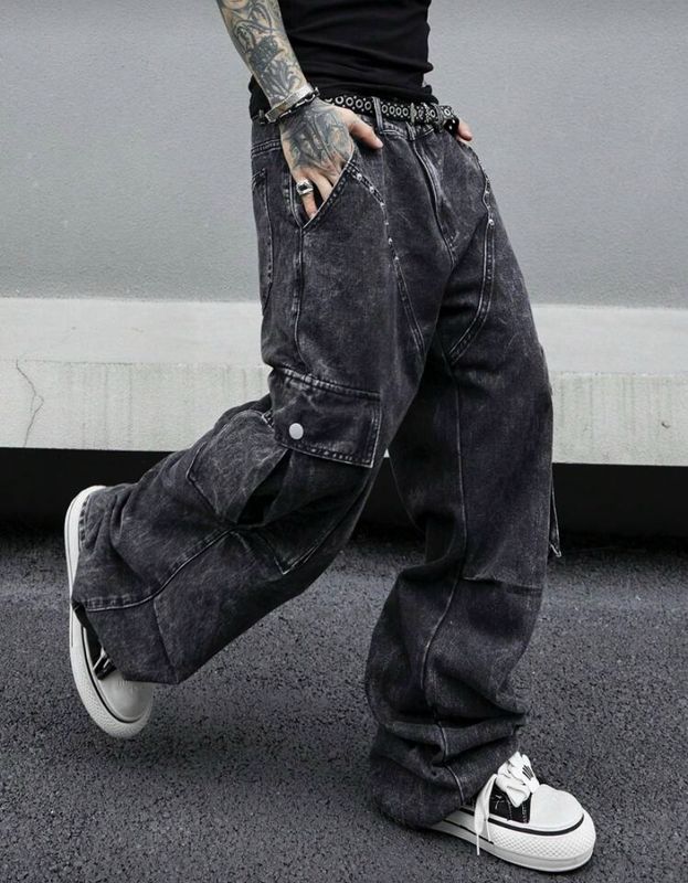 Acid Wash Denim Jeans 