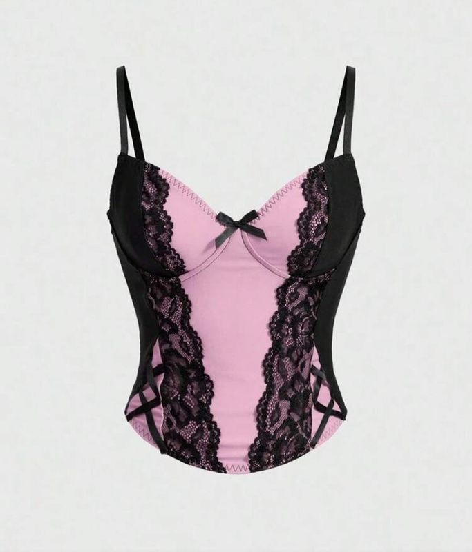 Y2K Lace Corset Top