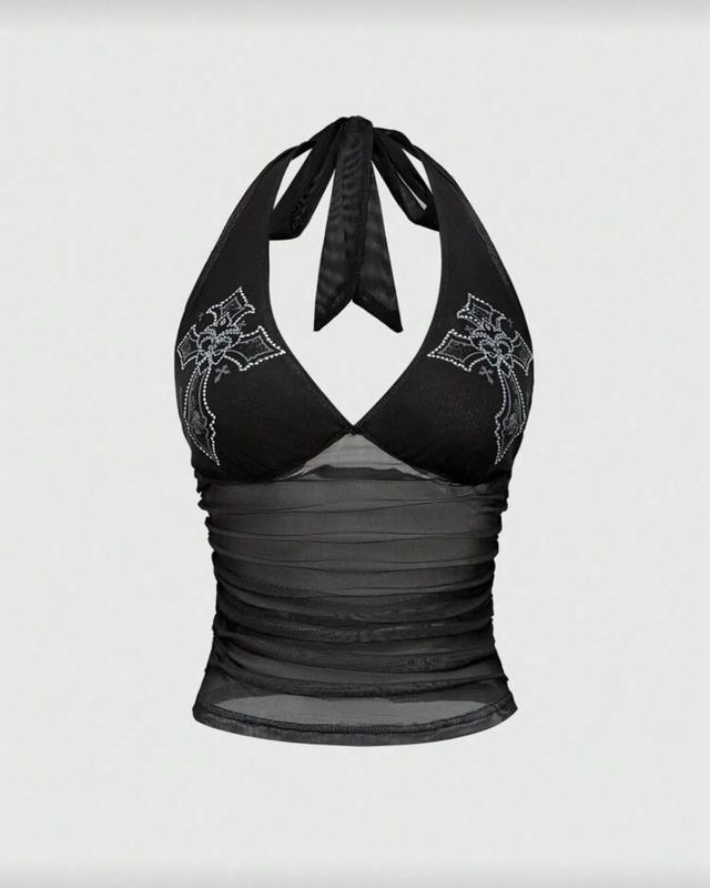 Rhinestone Cross Top