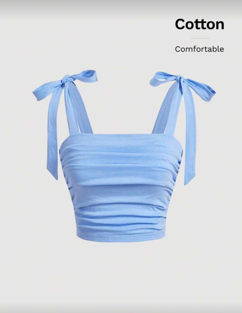 Blue Bow Top