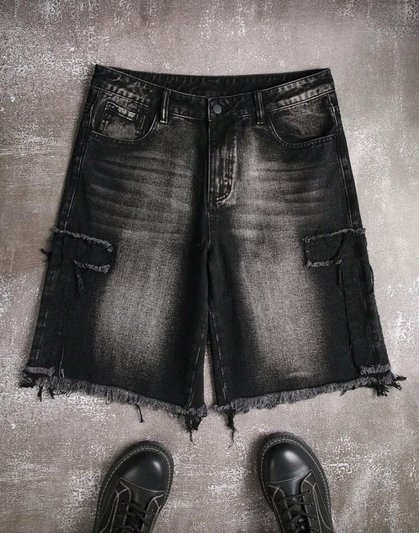 Acid Wash Denim Jorts