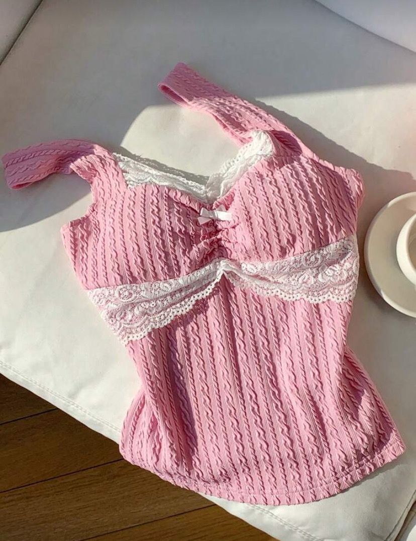 Pink Frill Top