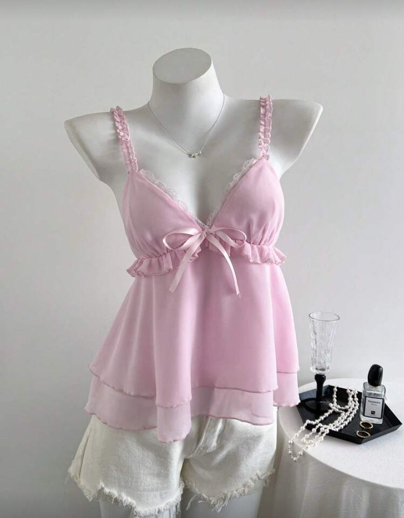 Babydoll Pink Top