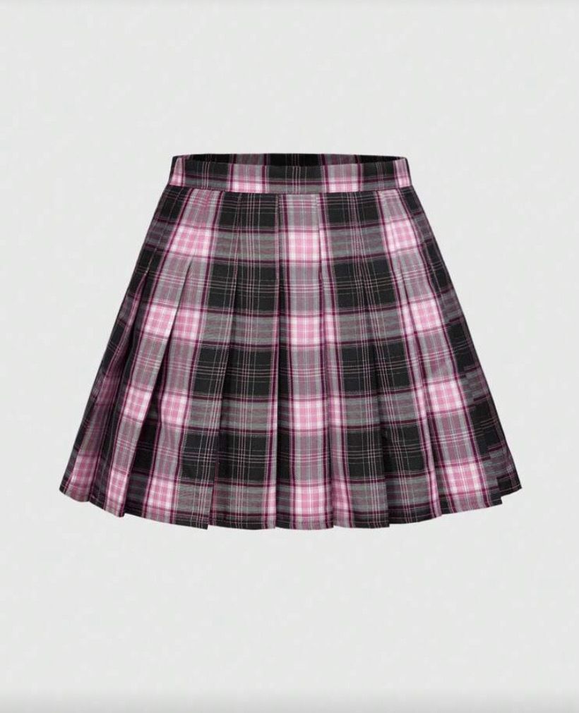 Pink Checkered skirt