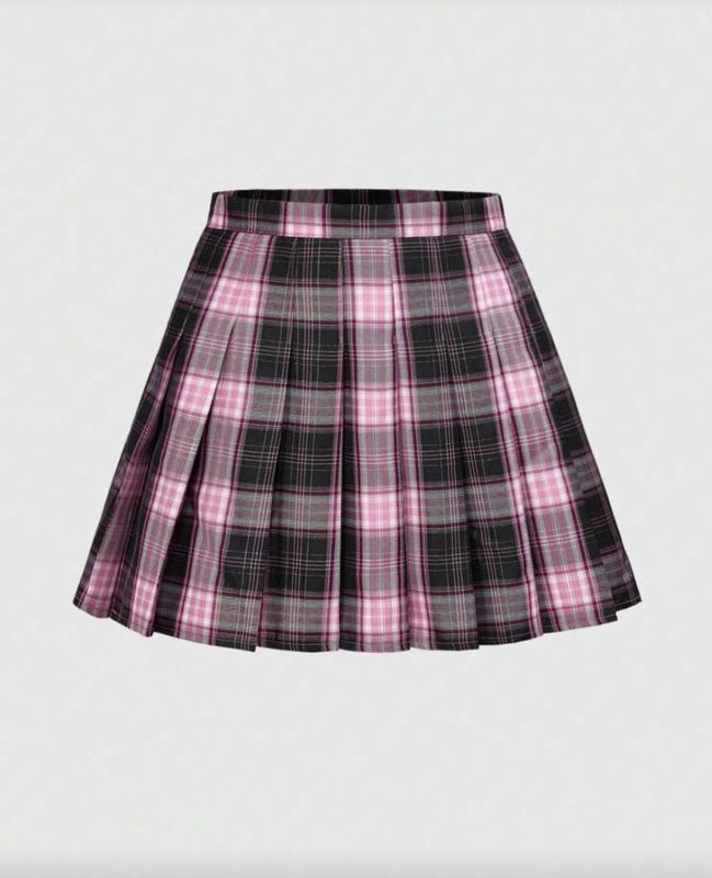 Pink Checkered skirt