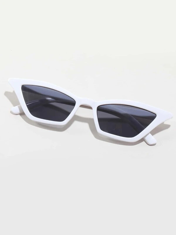 Gafas de sol simple de lentes tintadas Blancas