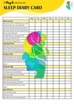 Sleep Diary Card