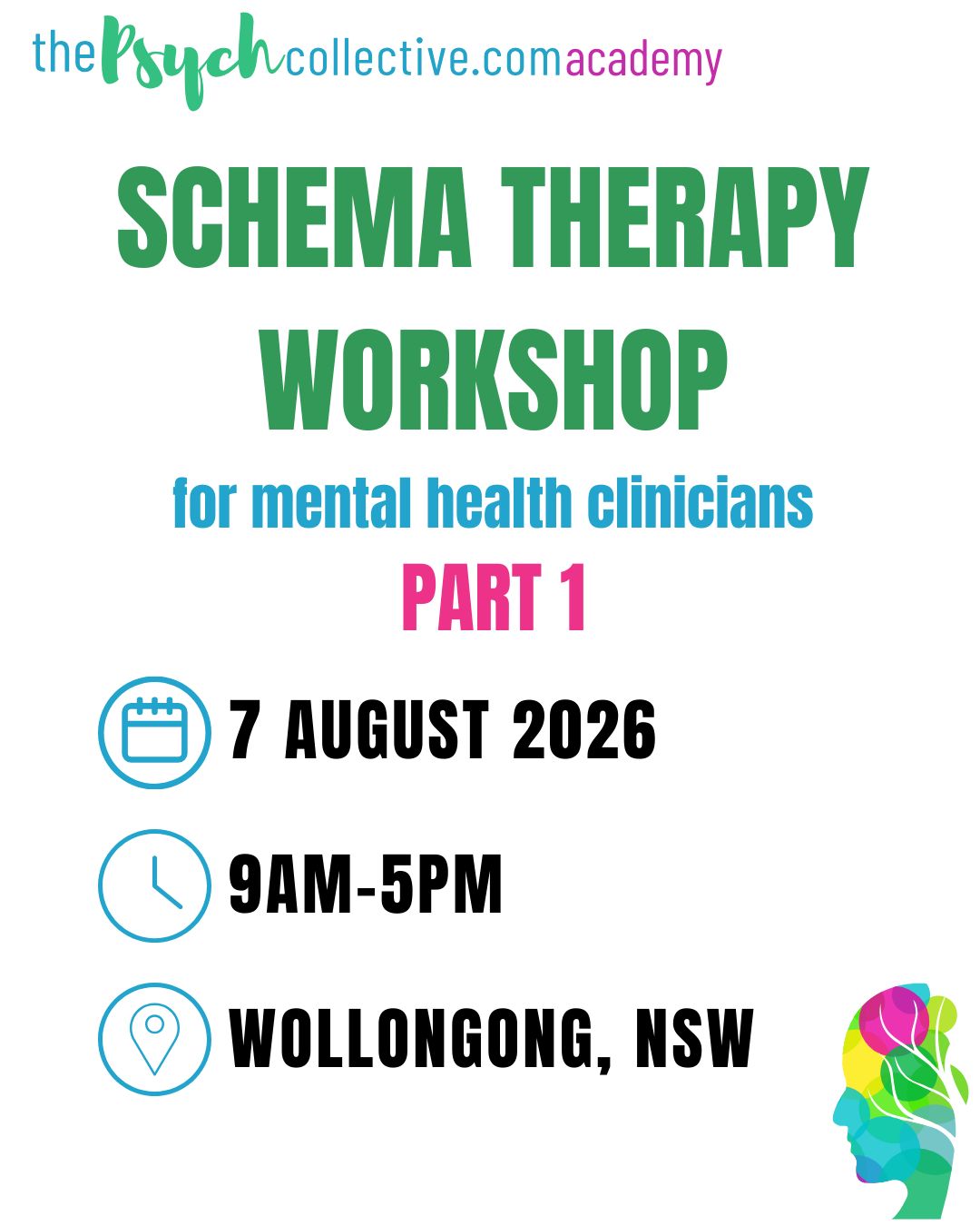 Schema Therapy PART ONE  Workshop AUGUST 2026