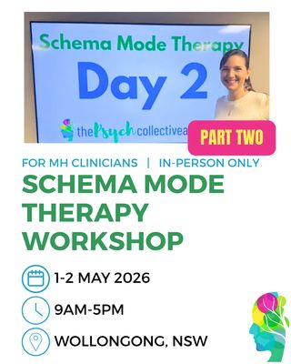 Schema Mode Therapy PART TWO Workshop MAY 2026