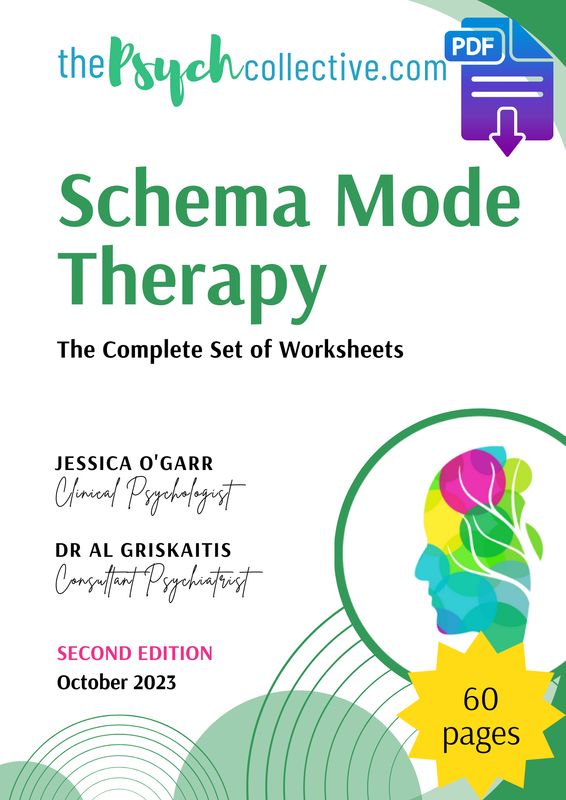 Schema Mode Therapy - The Complete Set of Worksheets - 2nd ed. schema mode therapy worksheet