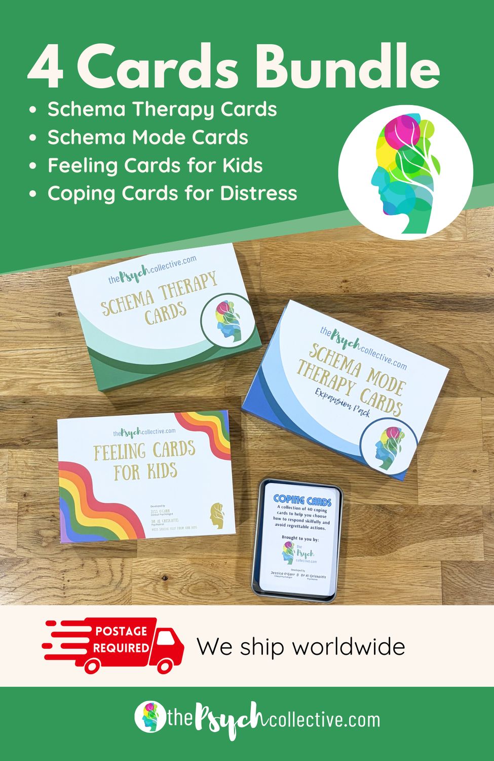 4 Cards Bundle - Schema, Modes, Feelings and Coping Cards 4 Cards Bundle - Schema, Modes, Feelings and Coping Cards
