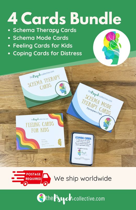 4 Cards Bundle - Schema, Modes, Feelings and Coping Cards