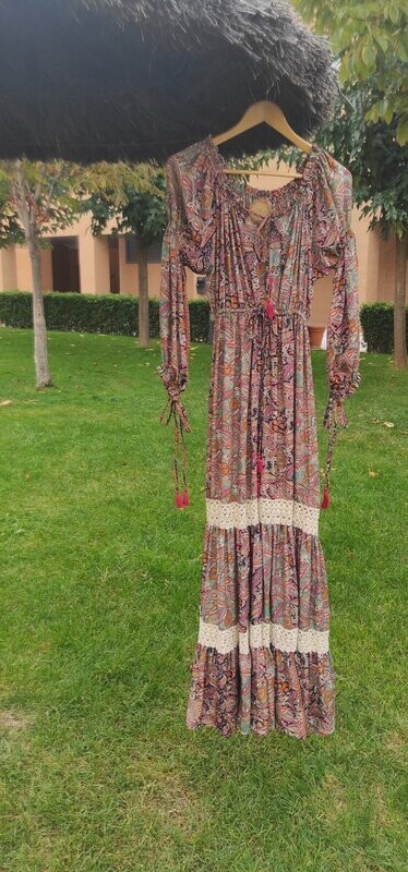 Vestido de seda floral