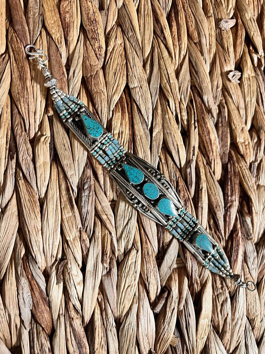 Pulsera nepalí turquesa