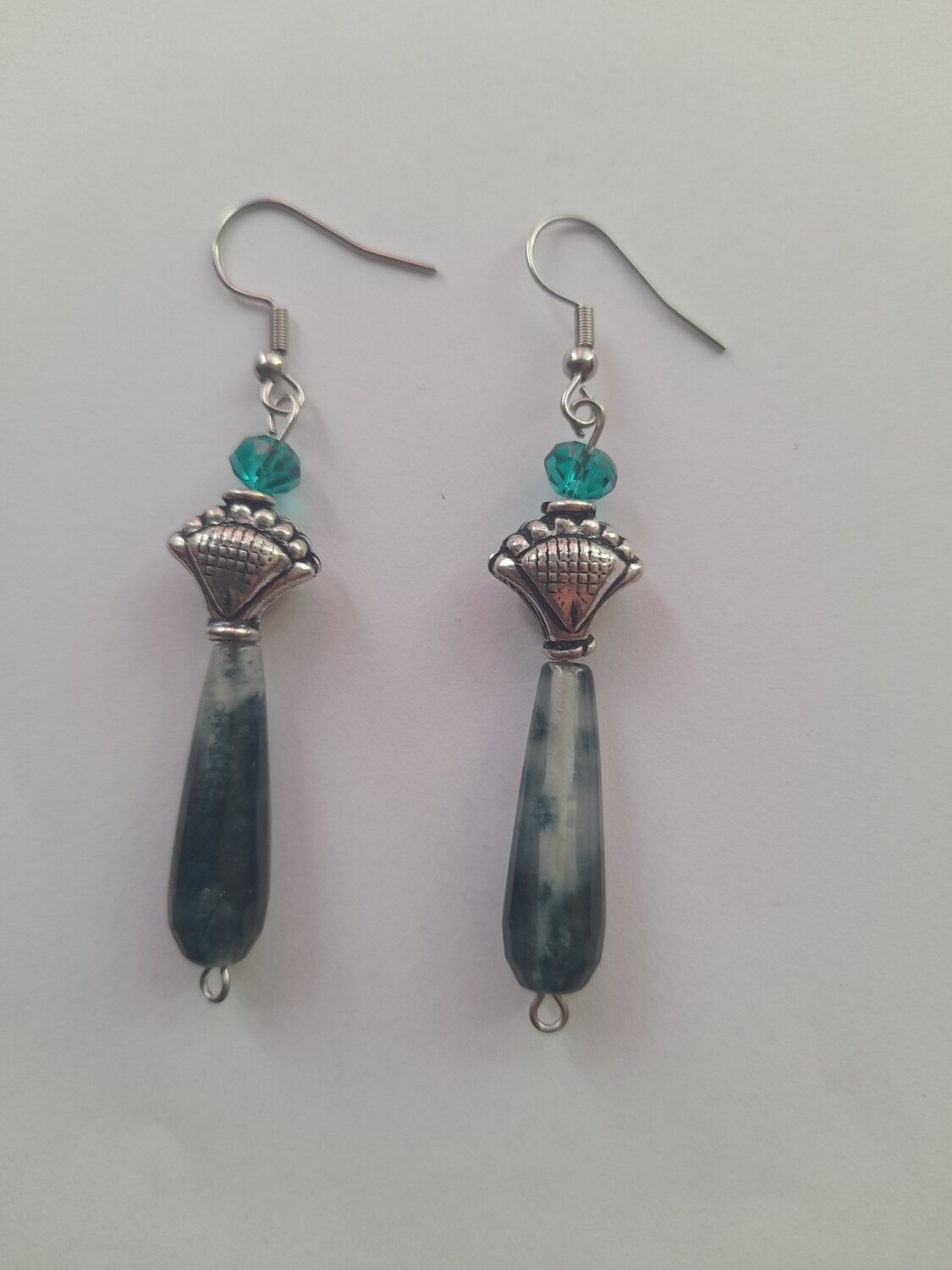 Pendientes cristal verdes