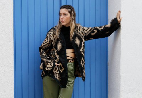 Kimono Shawli Nuk corto negro