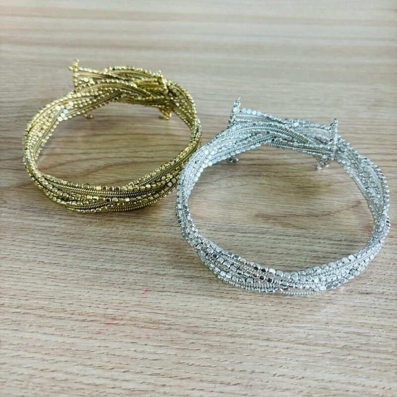 Choker Elegance Plateado trenzado