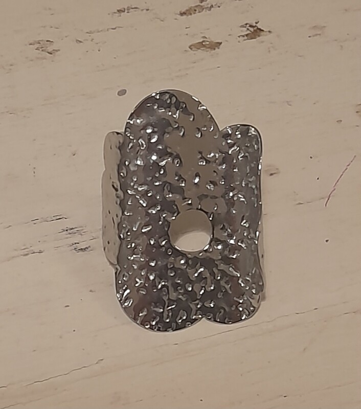 Anillo Flor Martilleado