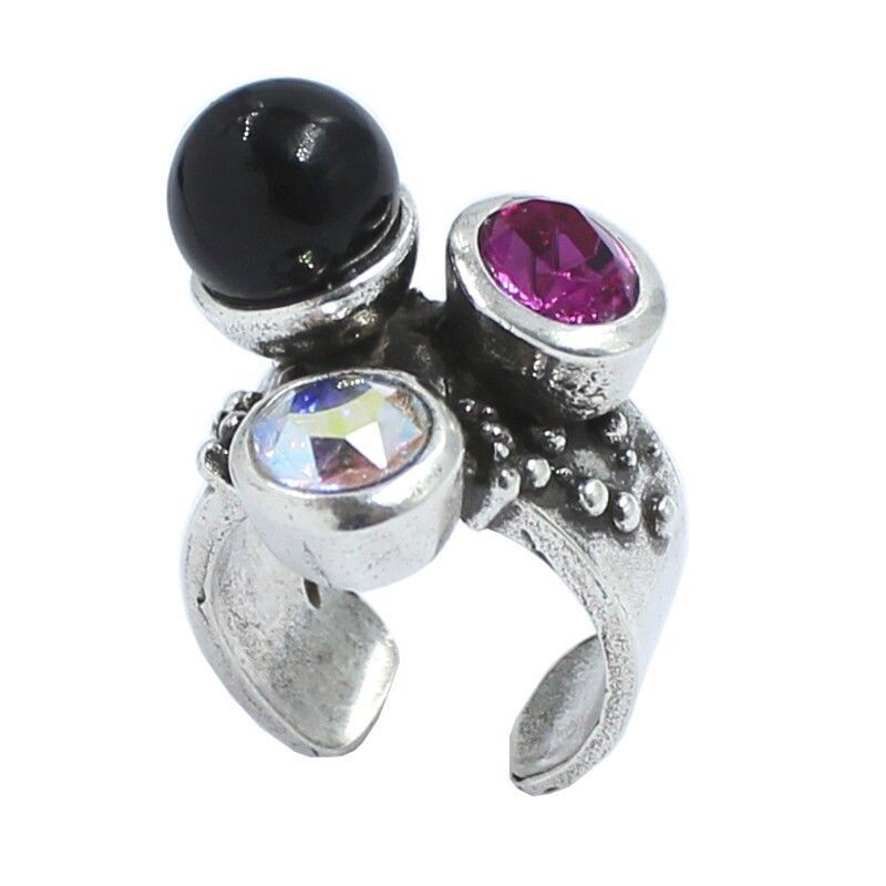 ANILLO CON PERLA Y CRISTAL
