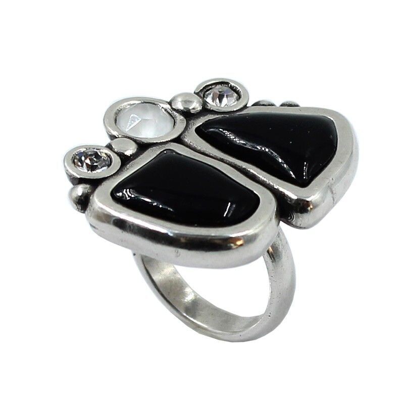 ANILLO DISEÑO CON CRISTAL DE COLORES