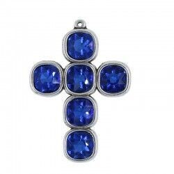 CRUZ CON PIEDRAS DE COLOR