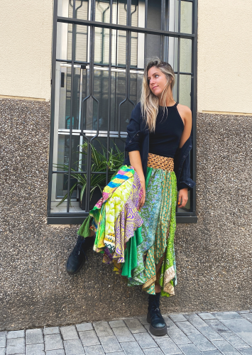 Falda Swan Saree