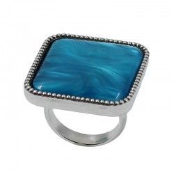 ANILLO CUADRADO CON CRISTAL NACARADO