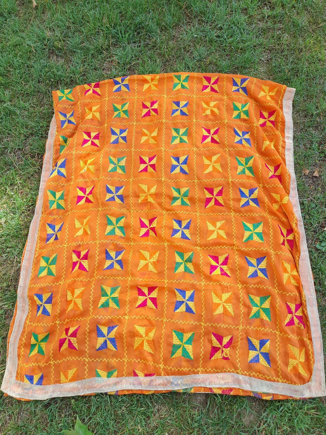 Dupatta Rhin naranja