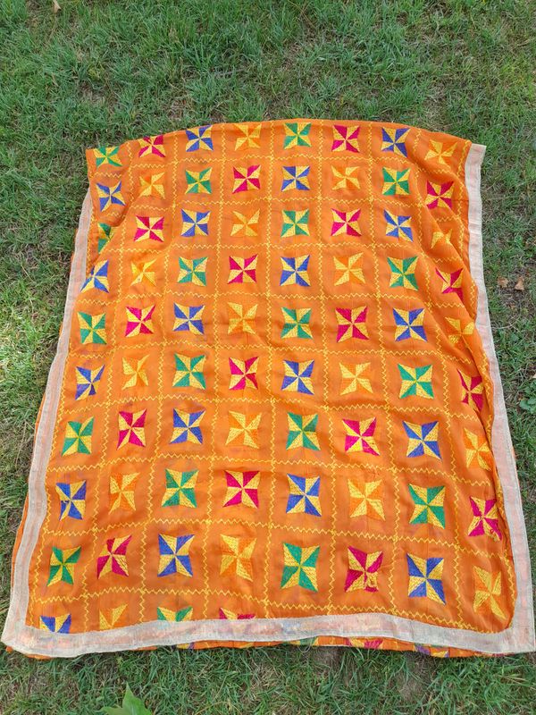 Dupatta Rhin naranja