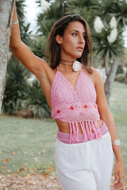 Top Crochet mixt model