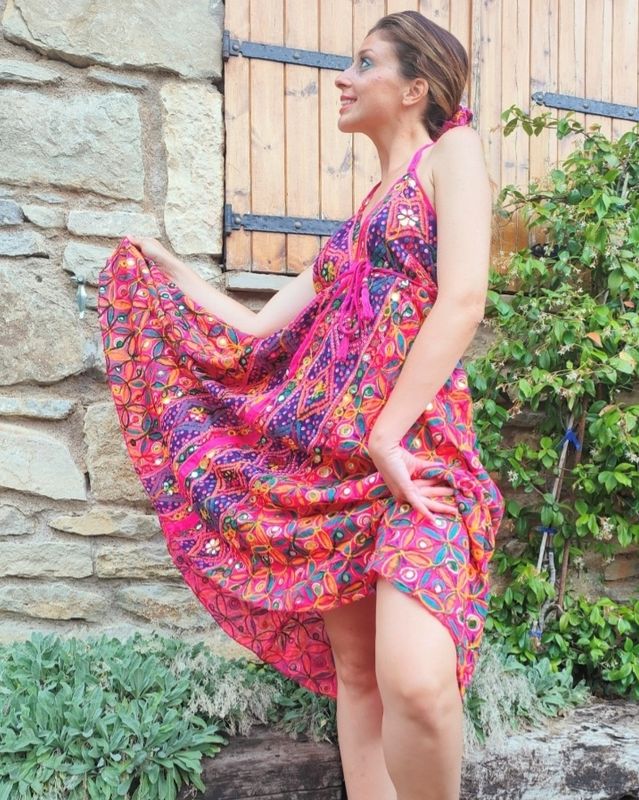Vestido Kerha Pratti Midi Turquesa