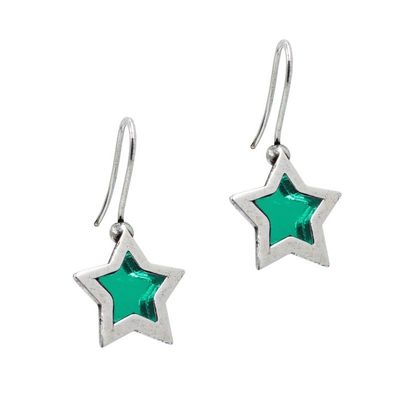PENDIENTES DE ESTRELLA CON CRISTAL DE COLOR