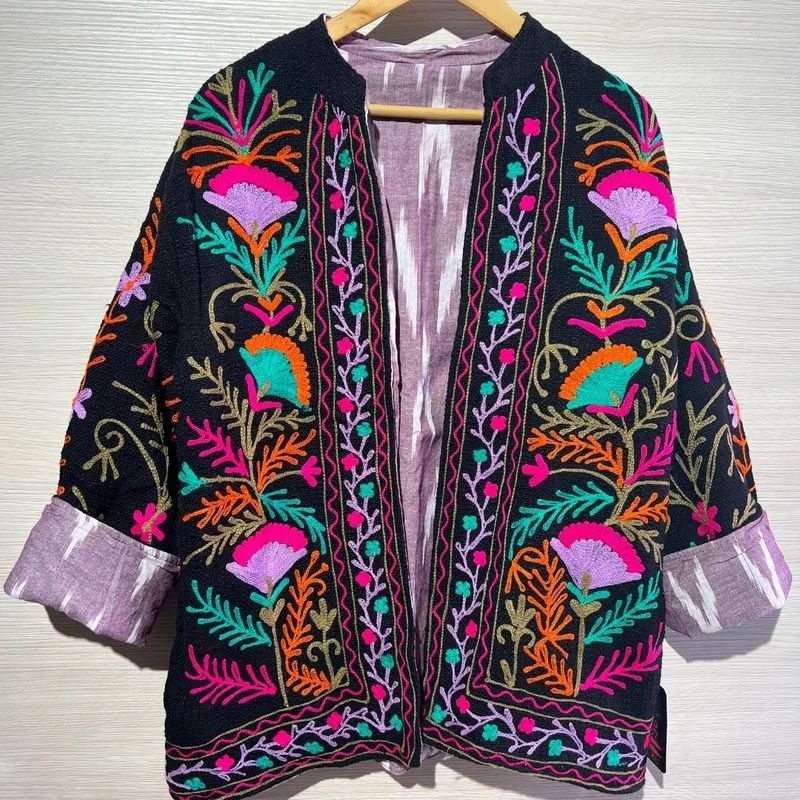 Chaqueta bordada suzani